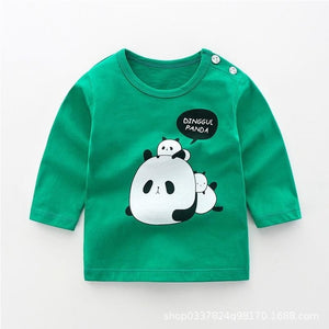 2020 New Baby Children's Clothing Cotton Long-sleeved T-shirt Korean Version Cute Tops Tee Underwear Soft Casual Bottoming Shirt