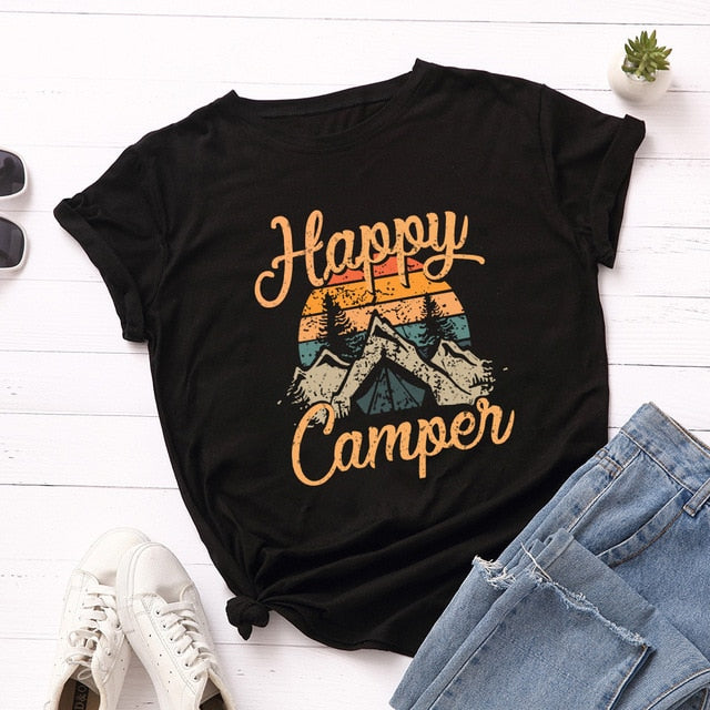 Plus Size Women's Tops T Shirt Creative Golden Mountain Peak Women T-shirt Graphic Funny Print Cotton Tshirt Summer Top Tees