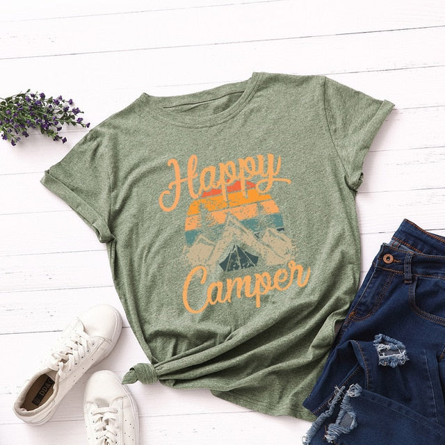 Plus Size Women's Tops T Shirt Creative Golden Mountain Peak Women T-shirt Graphic Funny Print Cotton Tshirt Summer Top Tees