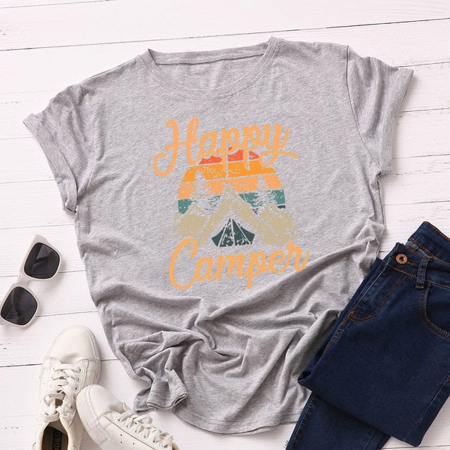 Plus Size Women's Tops T Shirt Creative Golden Mountain Peak Women T-shirt Graphic Funny Print Cotton Tshirt Summer Top Tees