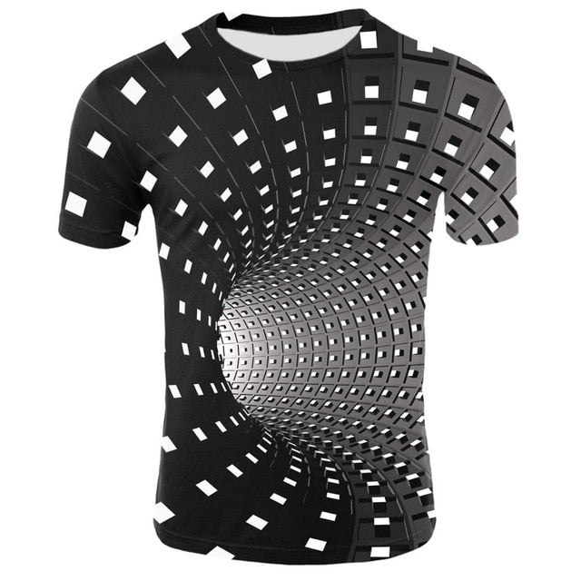 Summer 2020 new suit fake two-piece T-shirt men's summer 3D printing casual 3D T-shirt tops T-shirt