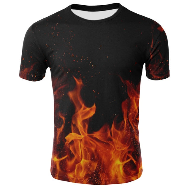 Summer 2020 new suit fake two-piece T-shirt men's summer 3D printing casual 3D T-shirt tops T-shirt