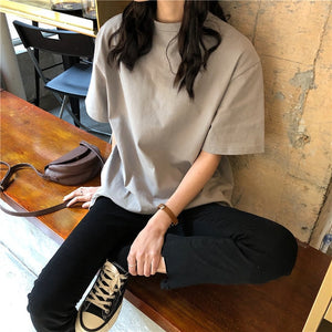 Alien Kitty 2020 New Summer T Shirt Women Soft Free Loose Hot Sale Solid Fresh Casual Natural Short Basic Shirts 4 Colors