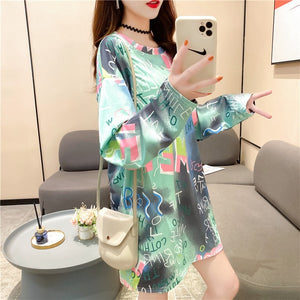 harajuku Women Striped Oversize Tshirt Chic Fashion 90s full Sleeve Loose T-shirts Female Casual Tops Clothes Streetwear T shirt