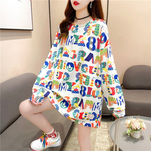 harajuku Women Striped Oversize Tshirt Chic Fashion 90s full Sleeve Loose T-shirts Female Casual Tops Clothes Streetwear T shirt