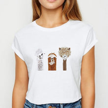 New T-shirt Female Hedgehog with Dandelion Tshirt Loose Spring Summer Tee shirt Easy Matching  женская Round Neck T-shirts