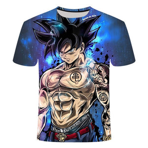 Manga Dragon Ball z Super Saiyan Son Goku Anime Summer 3D Printing Latest Fashion T-shirt Top Men/Boys Cartoon Casual T-shirt