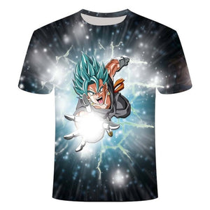 Manga Dragon Ball z Super Saiyan Son Goku Anime Summer 3D Printing Latest Fashion T-shirt Top Men/Boys Cartoon Casual T-shirt