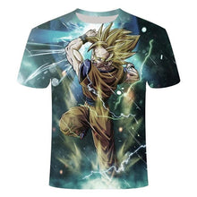 Manga Dragon Ball z Super Saiyan Son Goku Anime Summer 3D Printing Latest Fashion T-shirt Top Men/Boys Cartoon Casual T-shirt