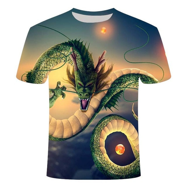 Manga Dragon Ball z Super Saiyan Son Goku Anime Summer 3D Printing Latest Fashion T-shirt Top Men/Boys Cartoon Casual T-shirt