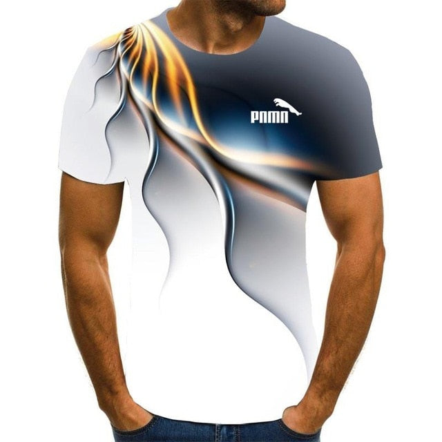 Popular Men Tshirt Short Sleeve 3D Printed Lightning T-shirt Uniquely Raindrop T-shirt Loose O-neck Summer Mens Clothes