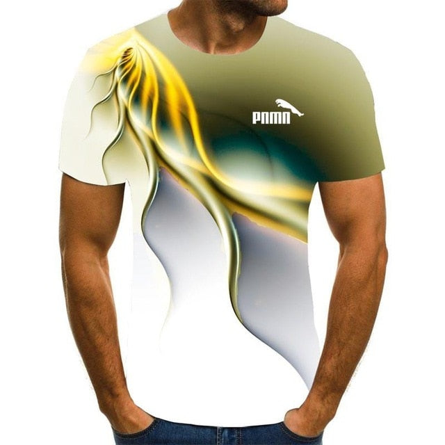 Popular Men Tshirt Short Sleeve 3D Printed Lightning T-shirt Uniquely Raindrop T-shirt Loose O-neck Summer Mens Clothes