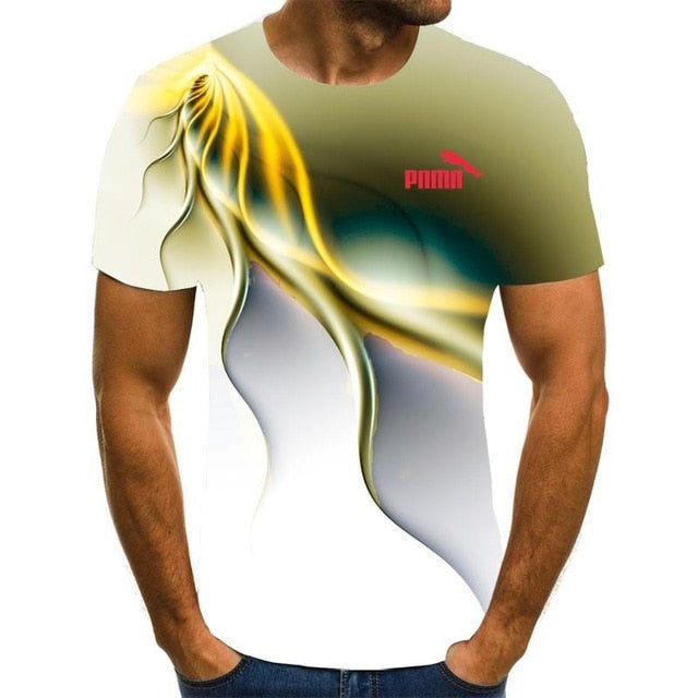 Popular Men Tshirt Short Sleeve 3D Printed Lightning T-shirt Uniquely Raindrop T-shirt Loose O-neck Summer Mens Clothes