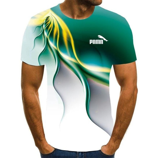 Popular Men Tshirt Short Sleeve 3D Printed Lightning T-shirt Uniquely Raindrop T-shirt Loose O-neck Summer Mens Clothes