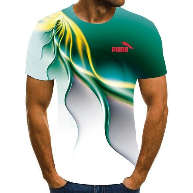 Popular Men Tshirt Short Sleeve 3D Printed Lightning T-shirt Uniquely Raindrop T-shirt Loose O-neck Summer Mens Clothes