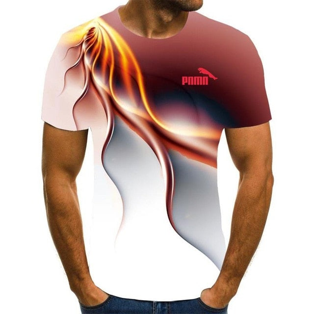 Popular Men Tshirt Short Sleeve 3D Printed Lightning T-shirt Uniquely Raindrop T-shirt Loose O-neck Summer Mens Clothes