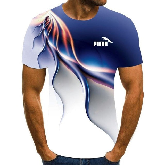 Popular Men Tshirt Short Sleeve 3D Printed Lightning T-shirt Uniquely Raindrop T-shirt Loose O-neck Summer Mens Clothes