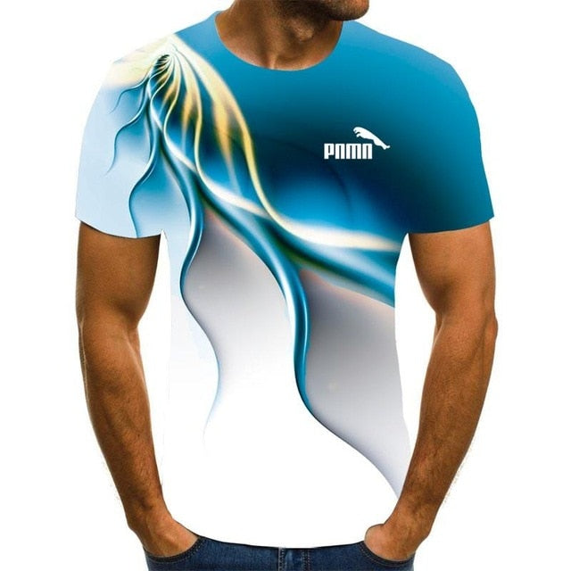 Popular Men Tshirt Short Sleeve 3D Printed Lightning T-shirt Uniquely Raindrop T-shirt Loose O-neck Summer Mens Clothes