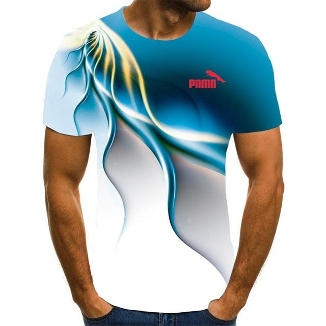 Popular Men Tshirt Short Sleeve 3D Printed Lightning T-shirt Uniquely Raindrop T-shirt Loose O-neck Summer Mens Clothes