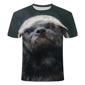 2020 New 3D Lion T-shirt Men's Animal T-shirt Cool 3D Style Pattern 3DT Shirt Summer Trend Short Sleeve