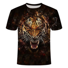 2020 New 3D Lion T-shirt Men's Animal T-shirt Cool 3D Style Pattern 3DT Shirt Summer Trend Short Sleeve