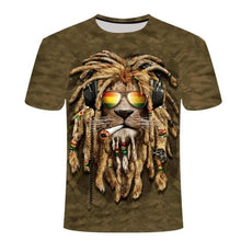 2020 New 3D Lion T-shirt Men's Animal T-shirt Cool 3D Style Pattern 3DT Shirt Summer Trend Short Sleeve