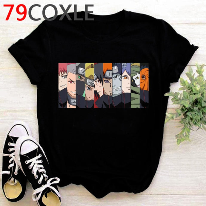 Japanese Anime Naruto Akatsuki TShirt Women Kawaii Cartoon Sasuke Graphic T Shirts Harajuku Funny Casual Oversized Tshirt Female