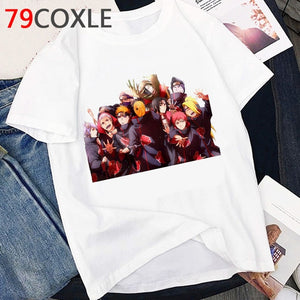 Japanese Anime Naruto Akatsuki TShirt Women Kawaii Cartoon Sasuke Graphic T Shirts Harajuku Funny Casual Oversized Tshirt Female