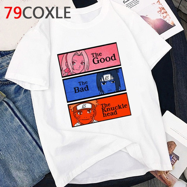 Japanese Anime Naruto Akatsuki TShirt Women Kawaii Cartoon Sasuke Graphic T Shirts Harajuku Funny Casual Oversized Tshirt Female