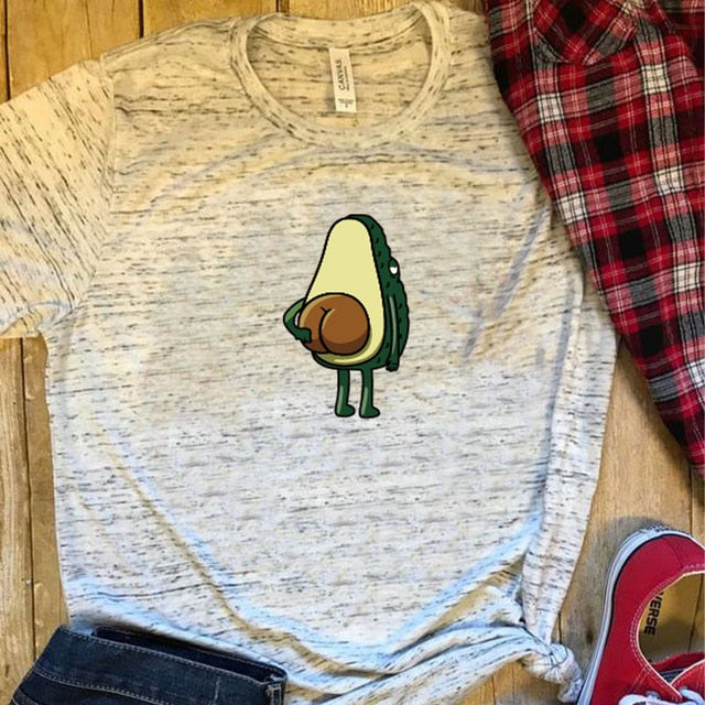 Women Graphic T shirts  Fashion T-shirts 2020 Polyester Funny Print Avocado frog Tees Short Sleeve Tshirts Girls Gift Tops
