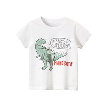 Boys & Girls Cartoon T-shirts Kids Dinosaur Print T Shirt For Boys Children Summer Short Sleeve T-shirt Cotton Tops Clothing