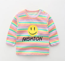 2020 New Baby Children's Clothing Cotton Long-sleeved T-shirt Korean Version Cute Tops Tee Underwear Soft Casual Bottoming Shirt