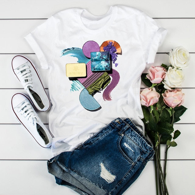 Women 2020 3D Print 90s Vogue Fashion Tops Tumblr Tshirts T Clothes Shirt Womens Ladies Graphic Female Tee T-Shirt Clothing