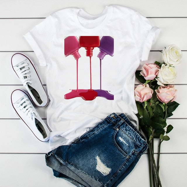 Women 2020 3D Print 90s Vogue Fashion Tops Tumblr Tshirts T Clothes Shirt Womens Ladies Graphic Female Tee T-Shirt Clothing