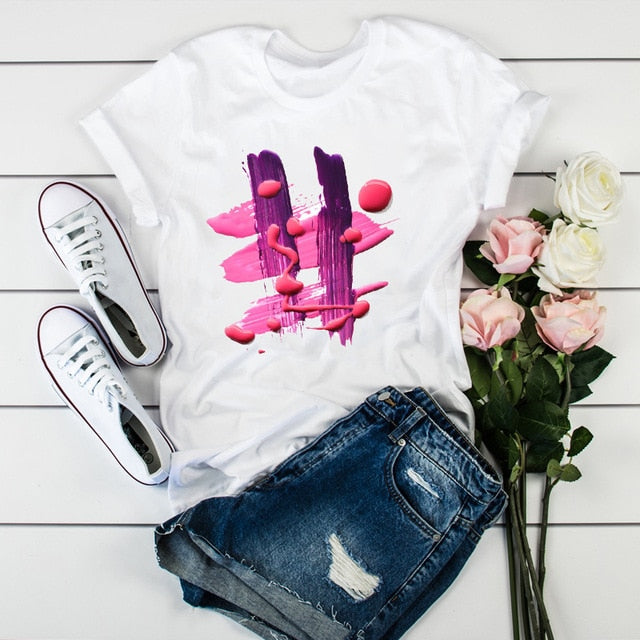 Women 2020 3D Print 90s Vogue Fashion Tops Tumblr Tshirts T Clothes Shirt Womens Ladies Graphic Female Tee T-Shirt Clothing