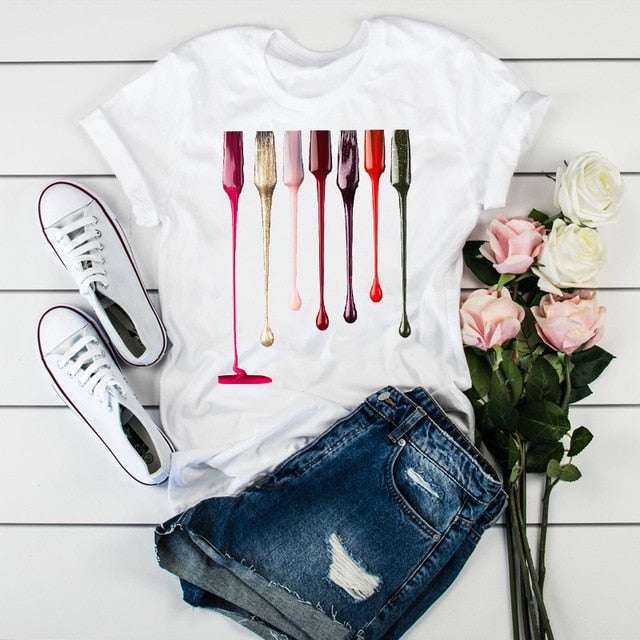 Women 2020 3D Print 90s Vogue Fashion Tops Tumblr Tshirts T Clothes Shirt Womens Ladies Graphic Female Tee T-Shirt Clothing