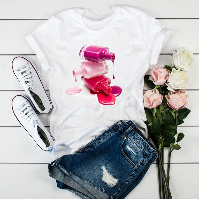 Women 2020 3D Print 90s Vogue Fashion Tops Tumblr Tshirts T Clothes Shirt Womens Ladies Graphic Female Tee T-Shirt Clothing