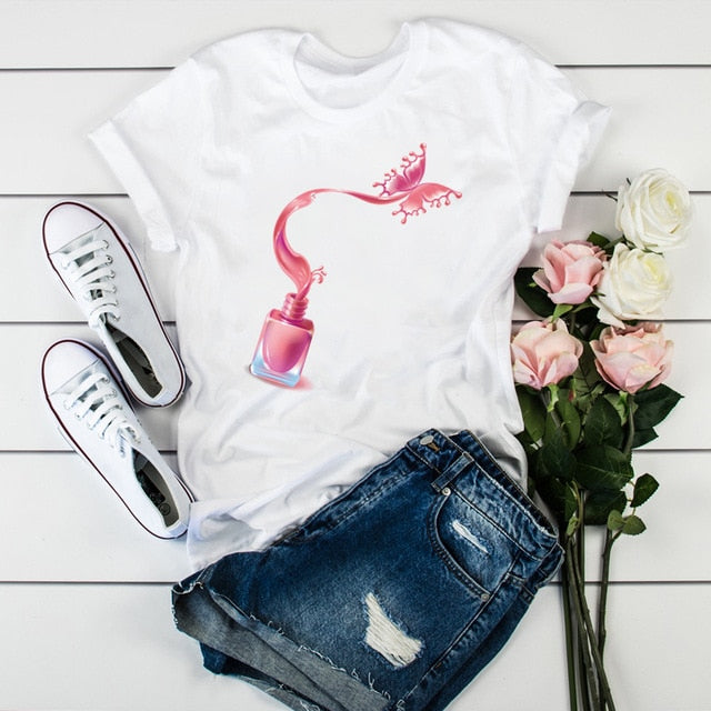 Women 2020 3D Print 90s Vogue Fashion Tops Tumblr Tshirts T Clothes Shirt Womens Ladies Graphic Female Tee T-Shirt Clothing