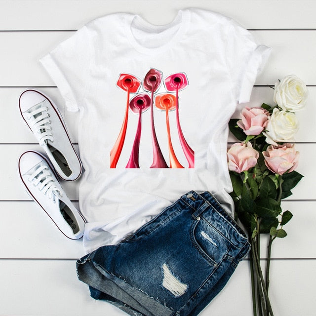Women 2020 3D Print 90s Vogue Fashion Tops Tumblr Tshirts T Clothes Shirt Womens Ladies Graphic Female Tee T-Shirt Clothing