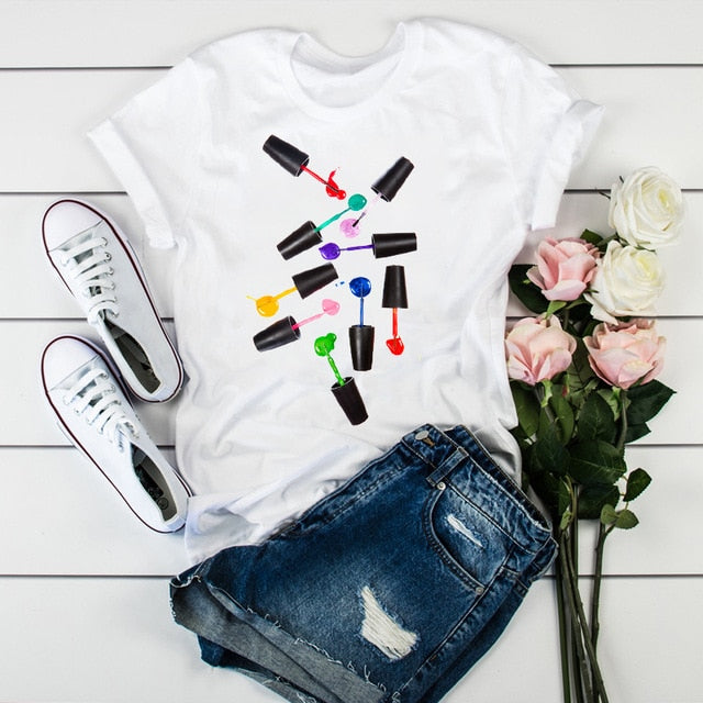 Women 2020 3D Print 90s Vogue Fashion Tops Tumblr Tshirts T Clothes Shirt Womens Ladies Graphic Female Tee T-Shirt Clothing