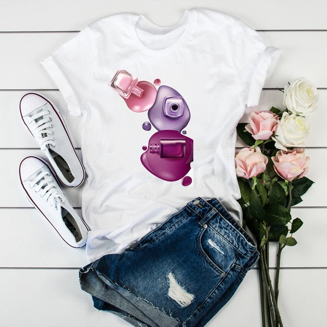 Women 2020 3D Print 90s Vogue Fashion Tops Tumblr Tshirts T Clothes Shirt Womens Ladies Graphic Female Tee T-Shirt Clothing