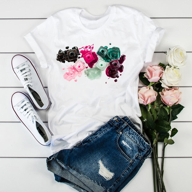 Women 2020 3D Print 90s Vogue Fashion Tops Tumblr Tshirts T Clothes Shirt Womens Ladies Graphic Female Tee T-Shirt Clothing
