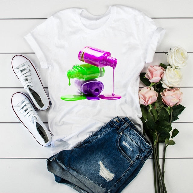 Women 2020 3D Print 90s Vogue Fashion Tops Tumblr Tshirts T Clothes Shirt Womens Ladies Graphic Female Tee T-Shirt Clothing