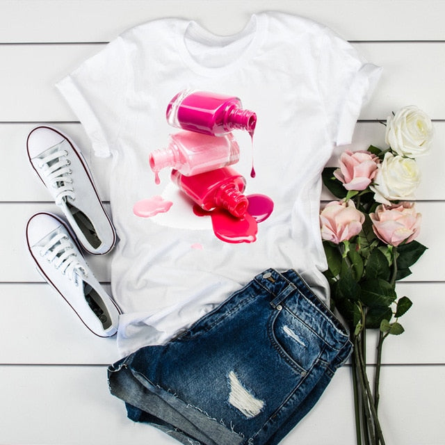 Women 2020 3D Print 90s Vogue Fashion Tops Tumblr Tshirts T Clothes Shirt Womens Ladies Graphic Female Tee T-Shirt Clothing