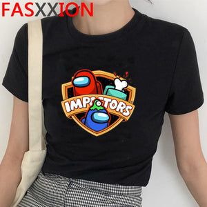 Harajuku Among Us Graphic Summer T Shirt Men Hip Hop Streetwear Cool T-shirt Cute Anime Amoung Us Tshirt Graphic Top Tees Male