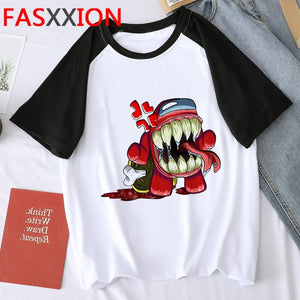 Harajuku Among Us Graphic Summer T Shirt Men Hip Hop Streetwear Cool T-shirt Cute Anime Amoung Us Tshirt Graphic Top Tees Male