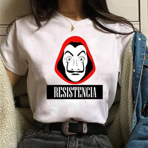 La Casa De Papel Tshirt Money Heist Tees TV Series T Shirt Women T Short Sleeve House of Paper Funny Female T-Shirt Tops