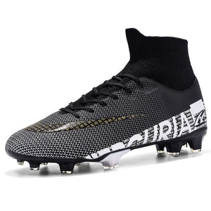 Men Soccer Shoes Adult Kids TF/FG High Ankle Football Boots Cleats Grass Training Sport Footwear 2020 Trend Men‘s Sneakers 35-45