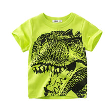 Boys & Girls Cartoon T-shirts Kids Dinosaur Print T Shirt For Boys Children Summer Short Sleeve T-shirt Cotton Tops Clothing