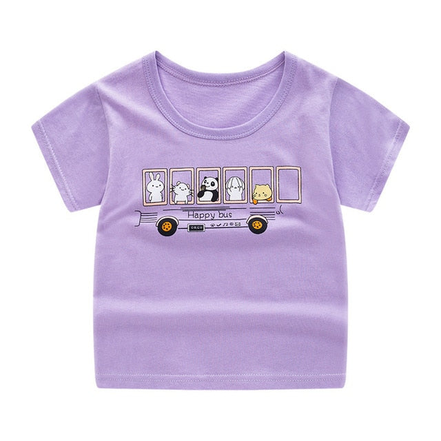 HIPAC 10%OFF Children's Short Sleeve T-shirt Cotton T-shirts Boy Kid Boys And Girls Tops Shirts Children's Tshirt